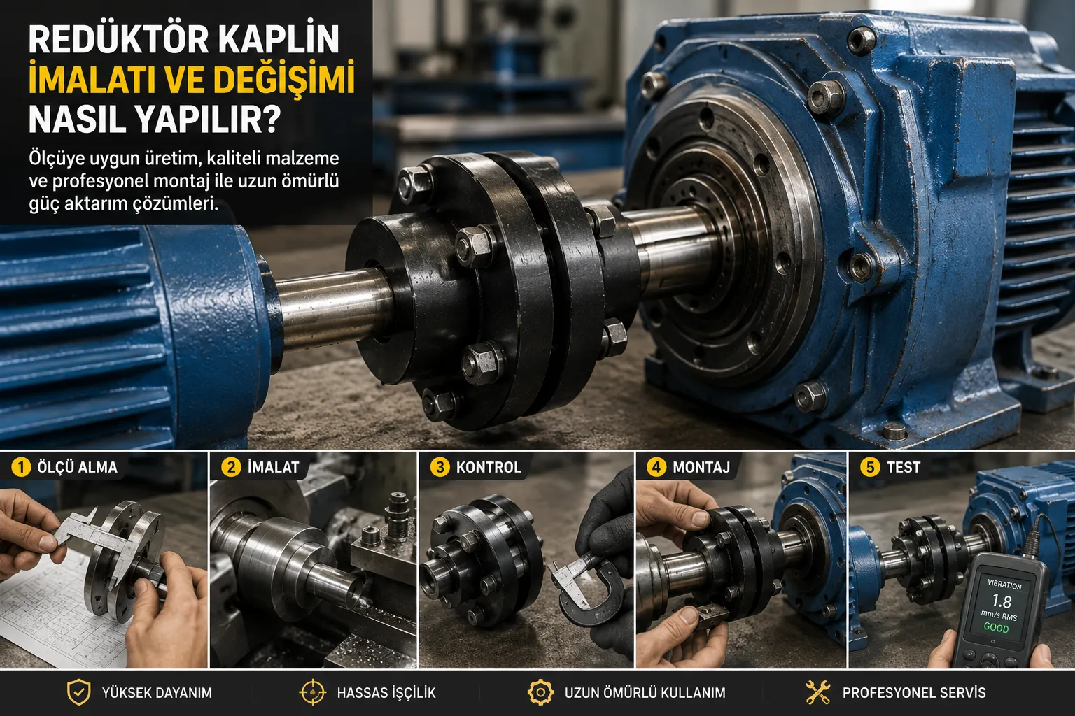Redüktör Kaplin İmalatı ve Değişimi Nasıl Yapılır?